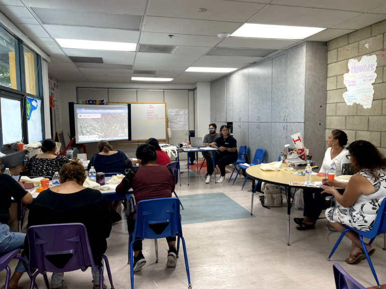 picture of individuals in a class room.