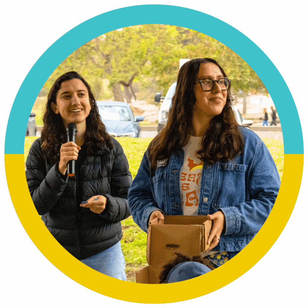 Climate Resolve team members speaking and engaging at a community event.