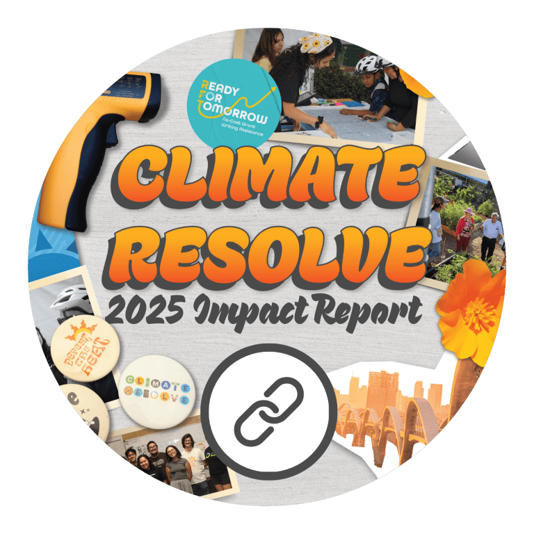 Circular graphic for Climate Resolve 2025 Impact Report